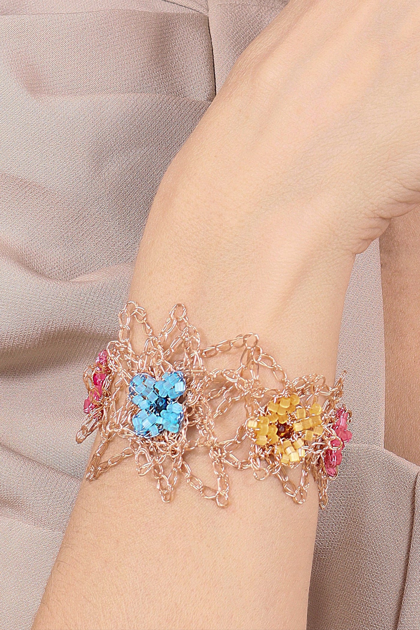 Maxi Floral Dream Bracelet - Handcrafted Art