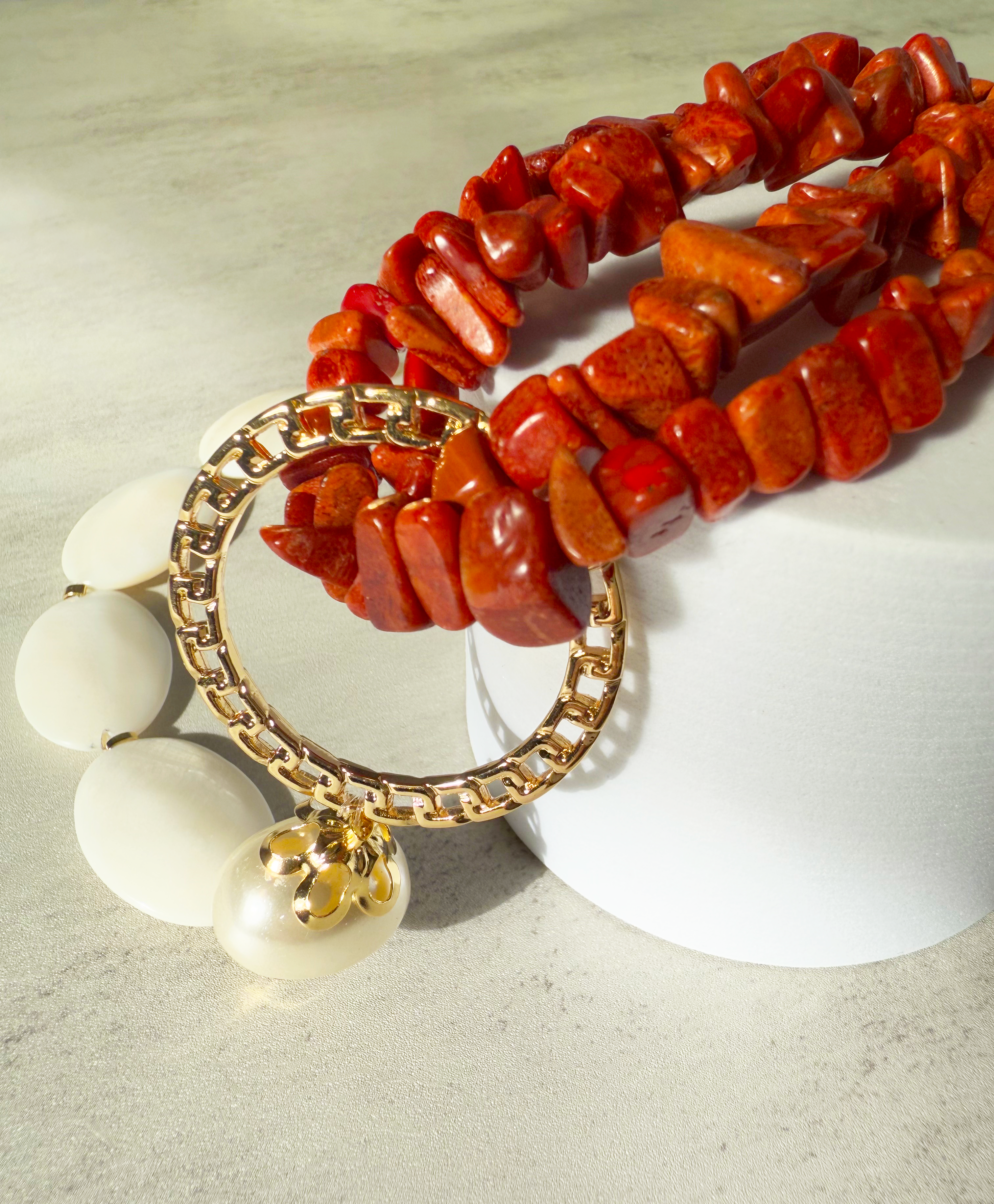 Asymmetric Coastal Necklace - Handmade & Adjustable