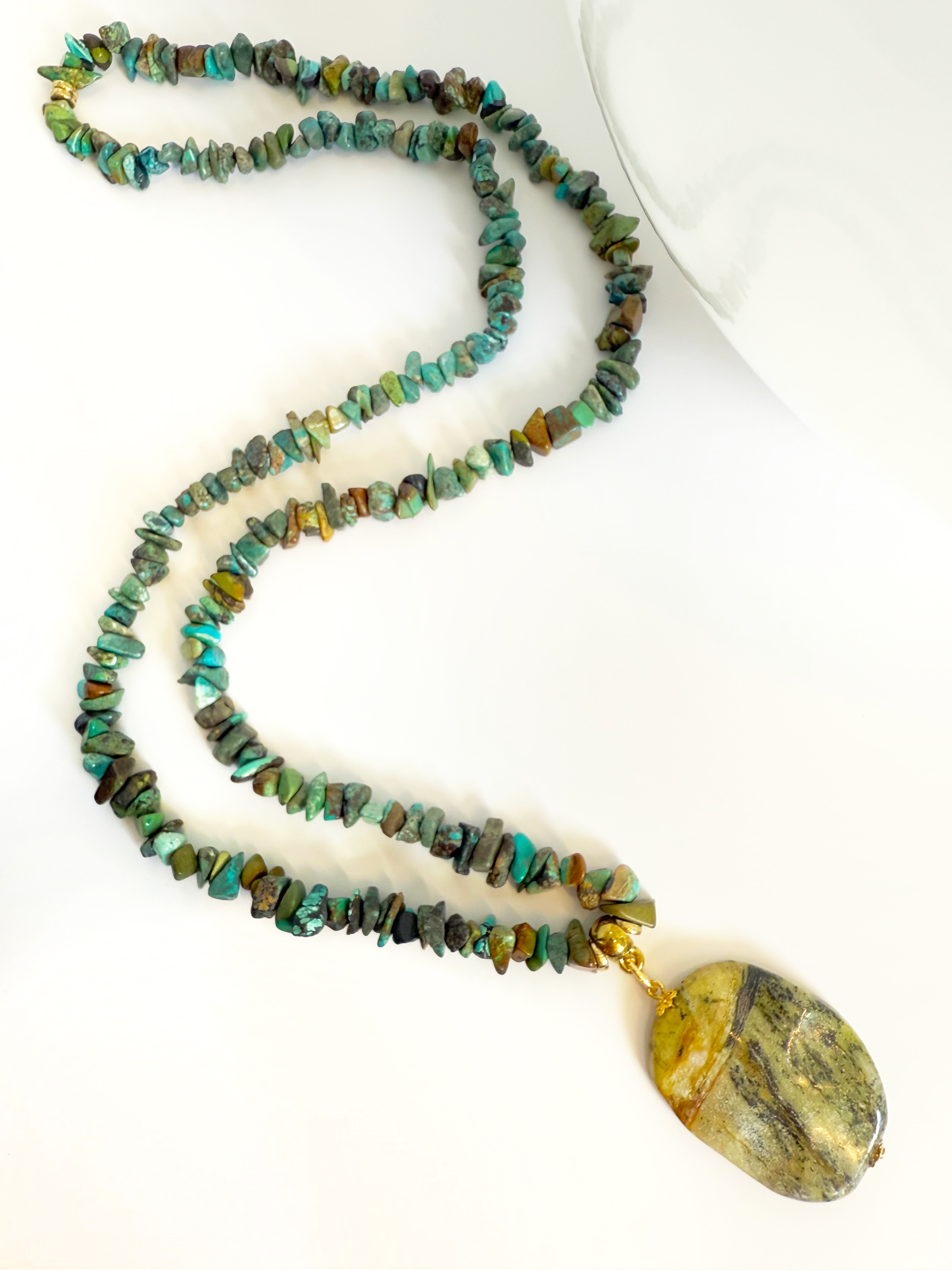 Stone Grace Long Necklace - Handmade