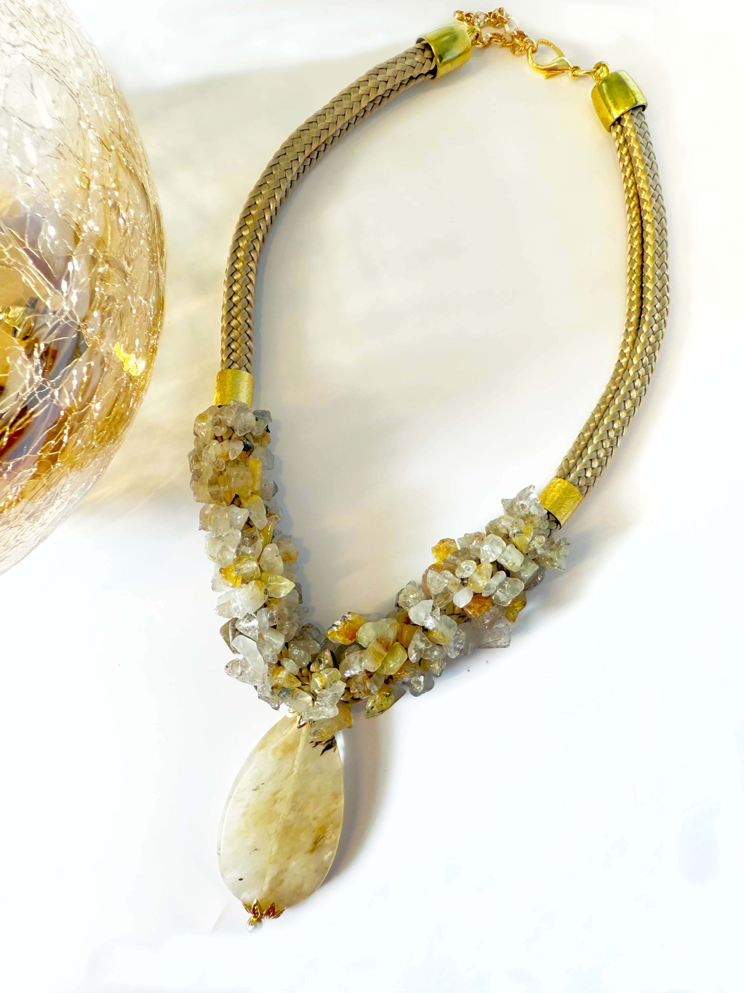 Gravel Trail & Medal Necklace - Handmade & Adjustable