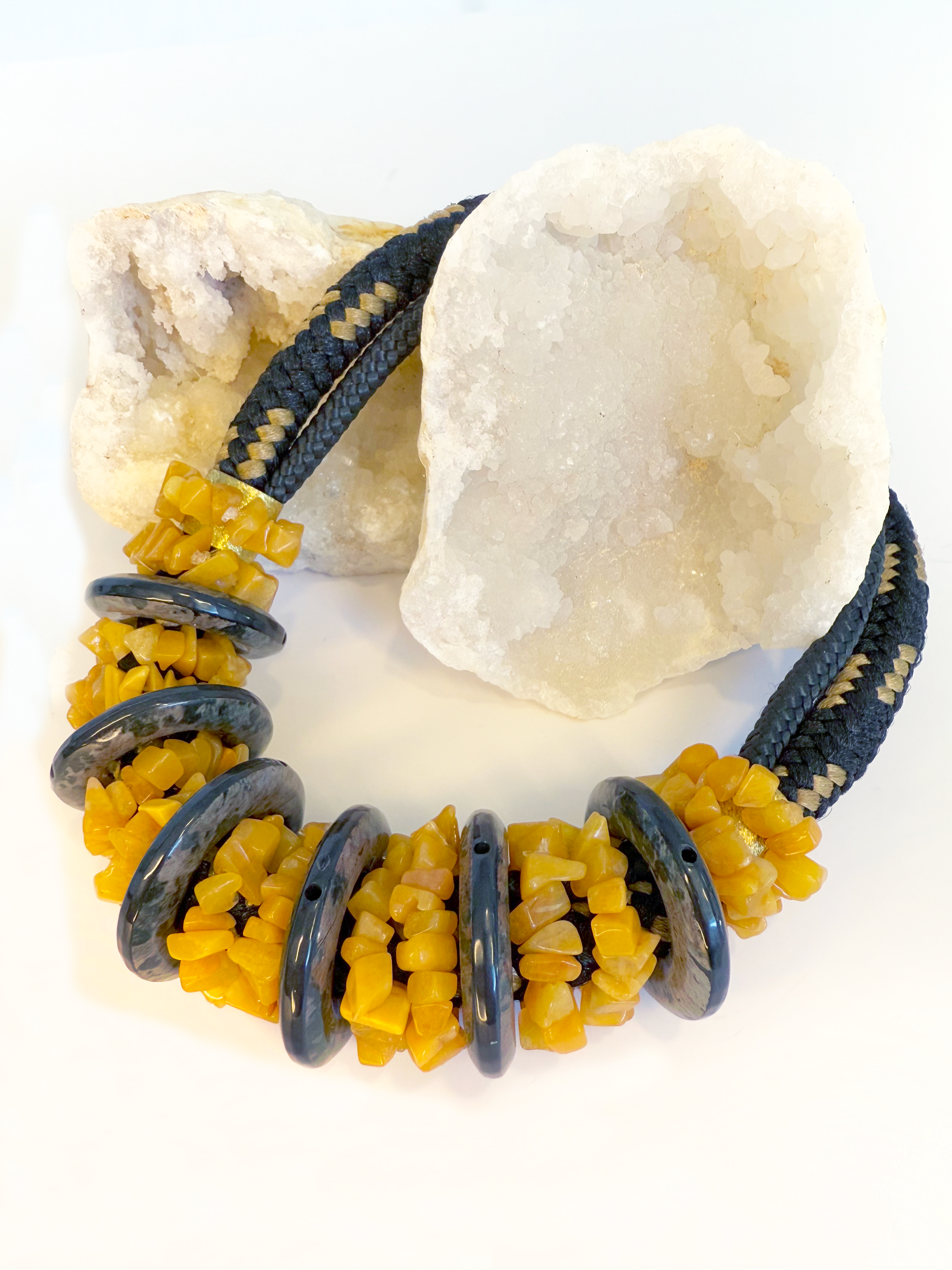 Duo Jasper Elegance Necklace - Handmade & Adjustable