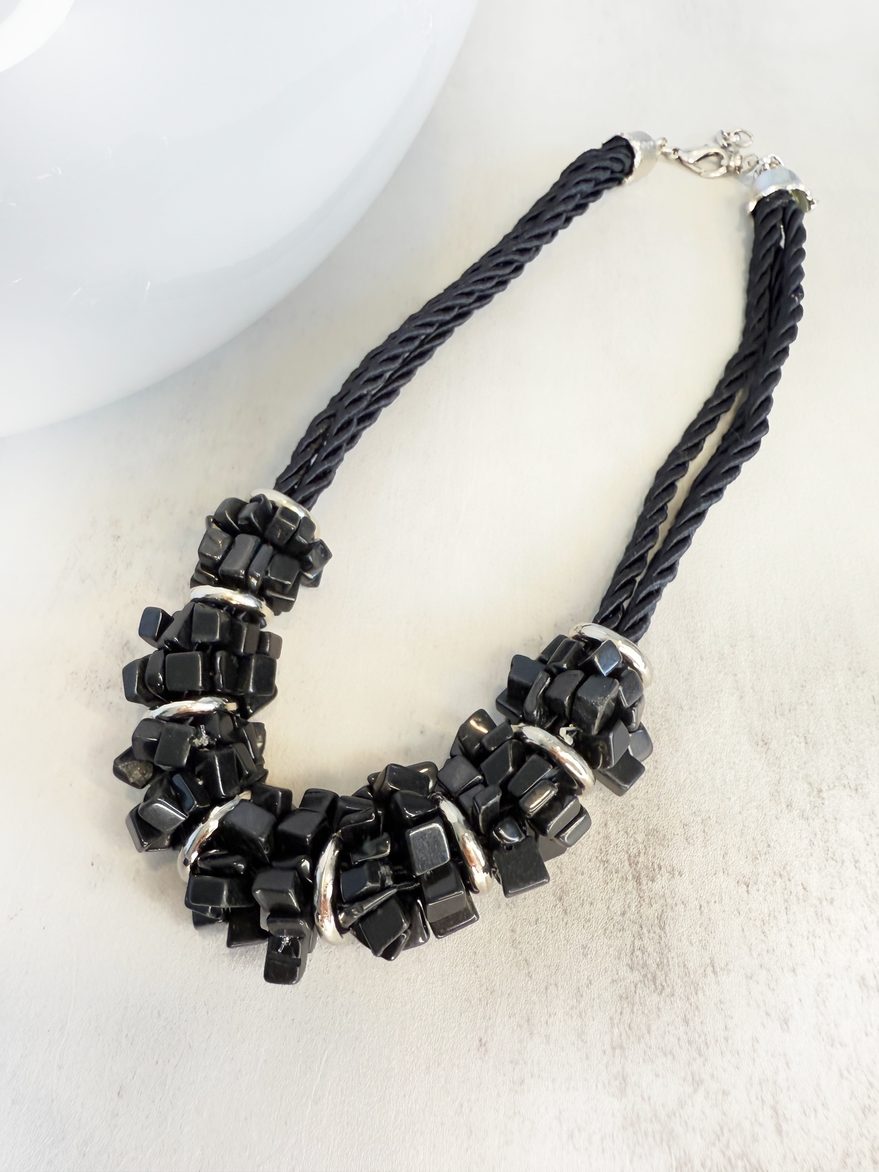 Saint Francis & Stone Necklace - Handmade & Adjustable