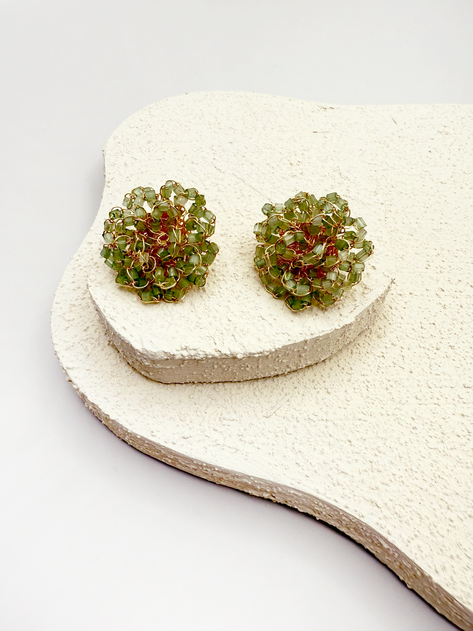 Radiant Crochet Studs - Handcrafted with Czech Crystals