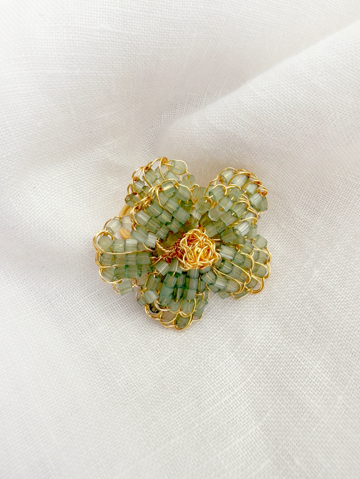 Florata Bloom Adjustable Ring - Handcrafted Crochet