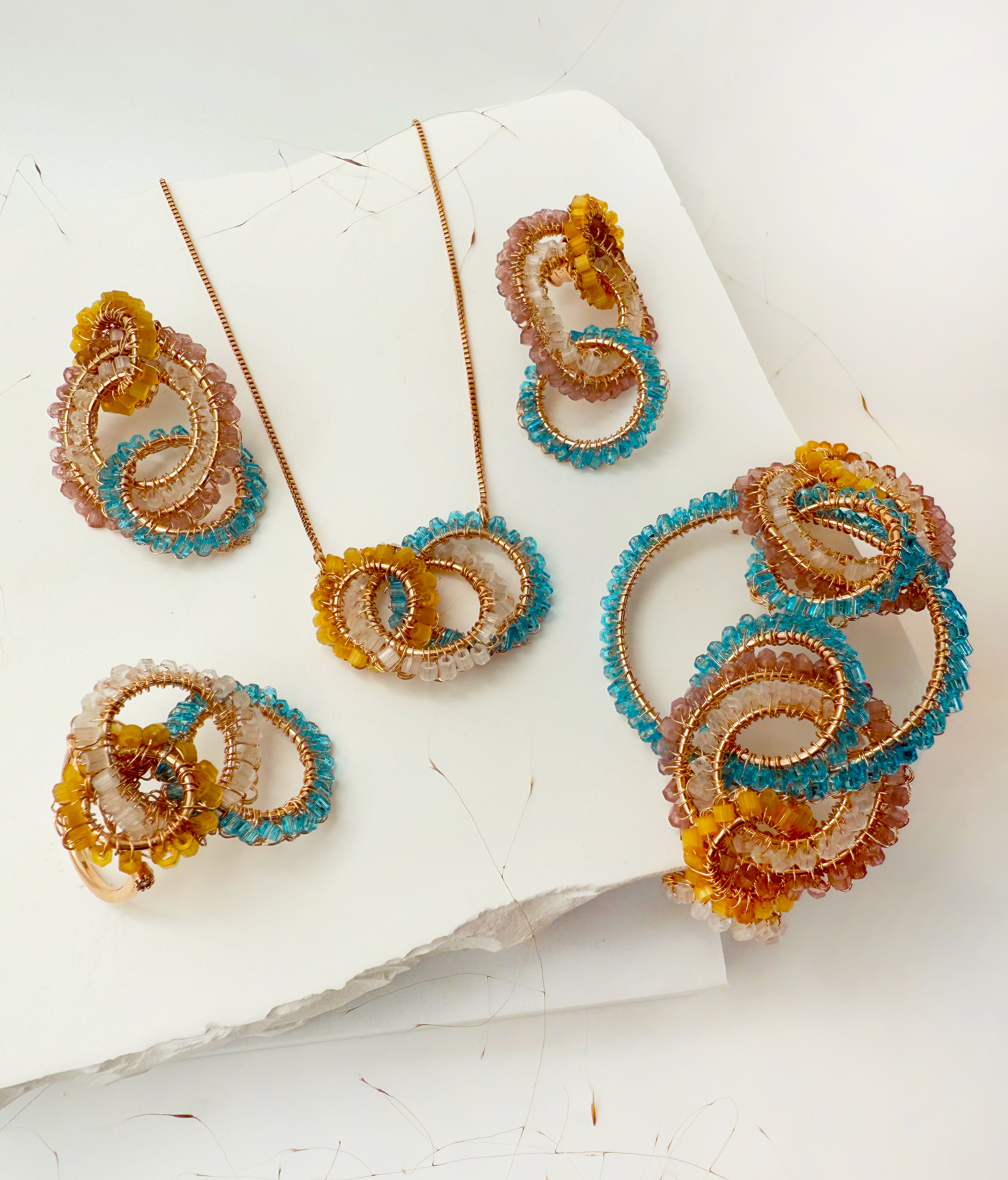 Aurora Loops Ring - Handmade & Adjustable