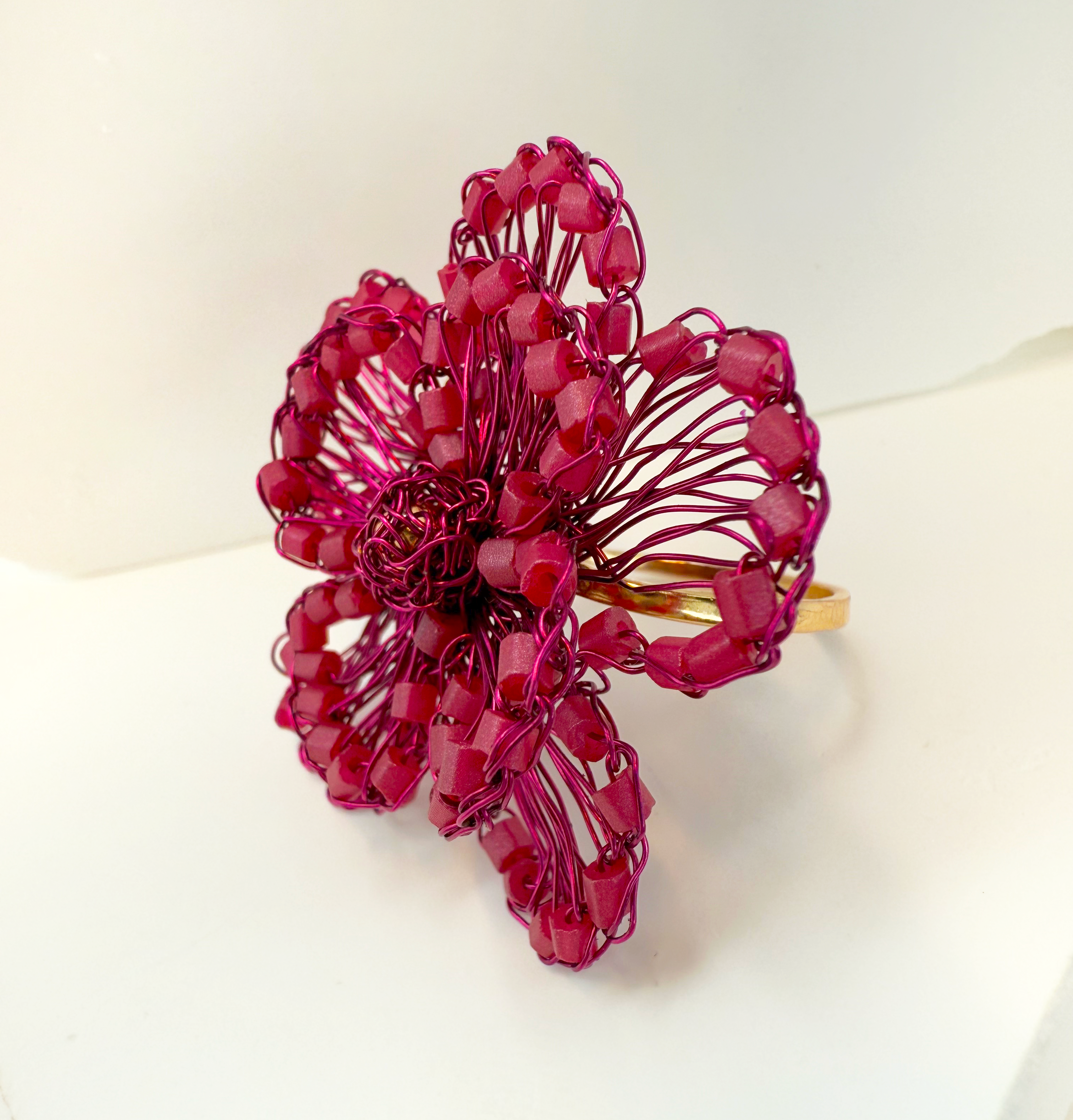 Florata Maxi Bloom Ring – Adjustable & Handcrafted Crochet