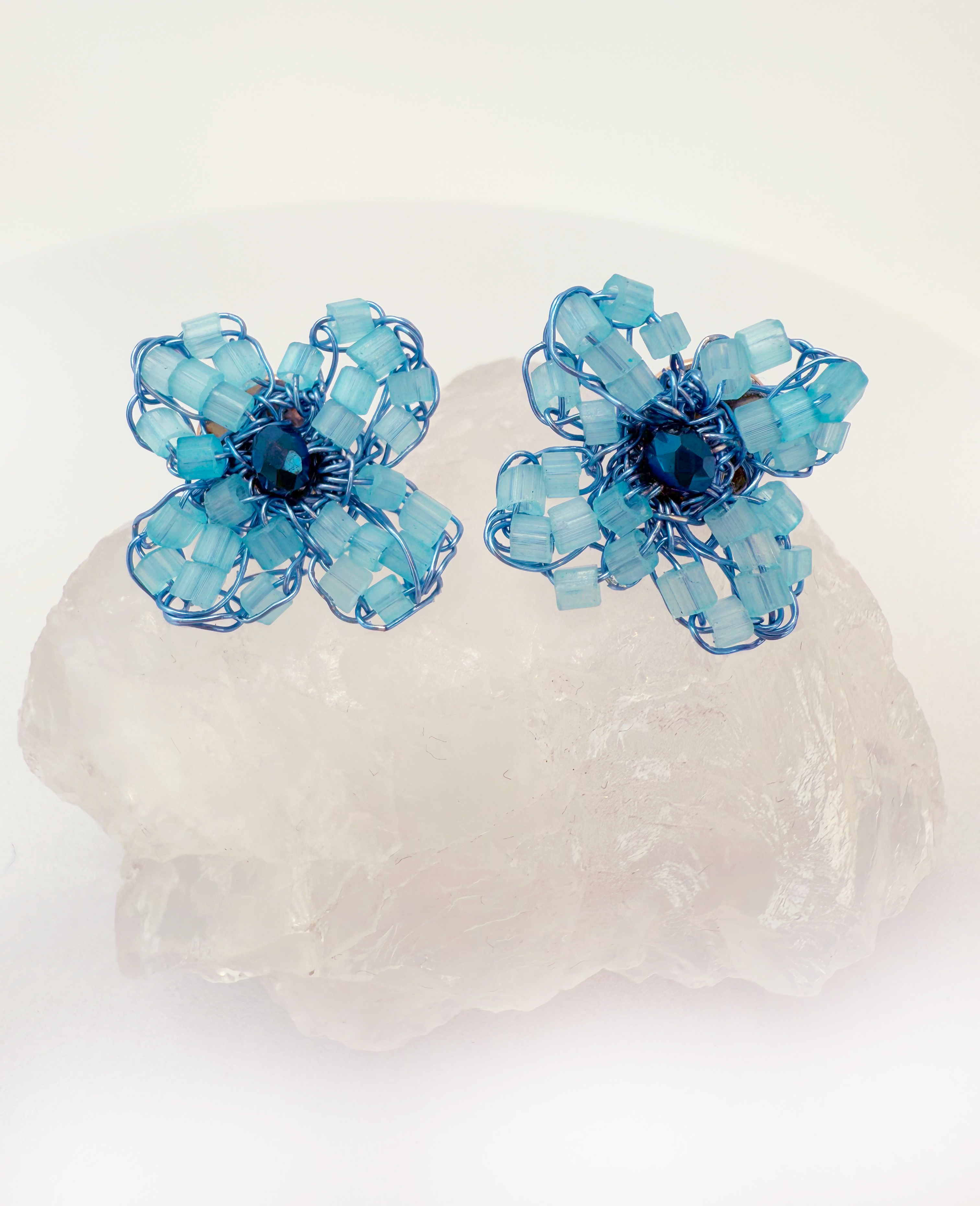 Mini Floral Dream Stud Earrings - Handcrafted