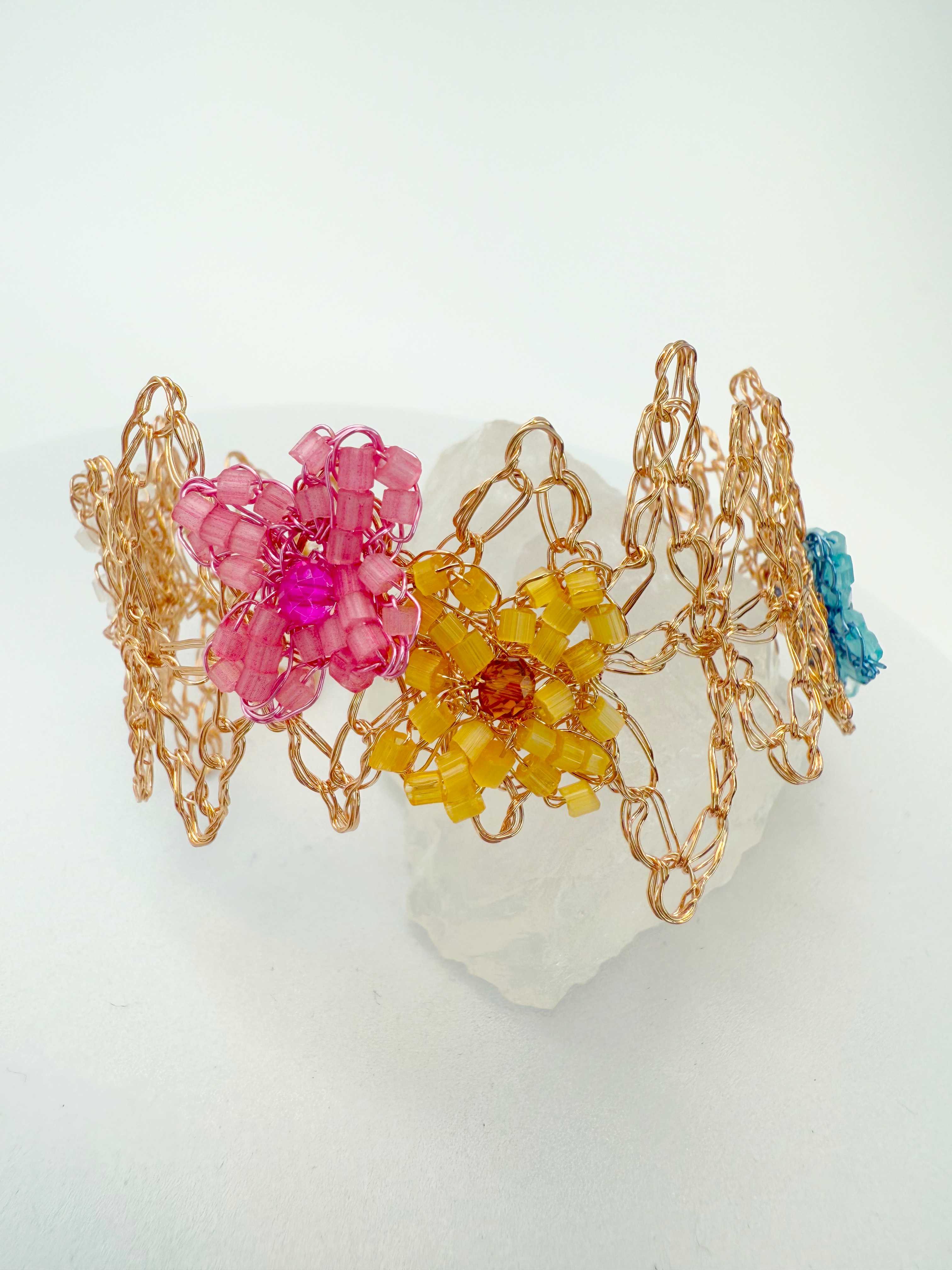 Floral Dream Bracelet - Handcrafted Art