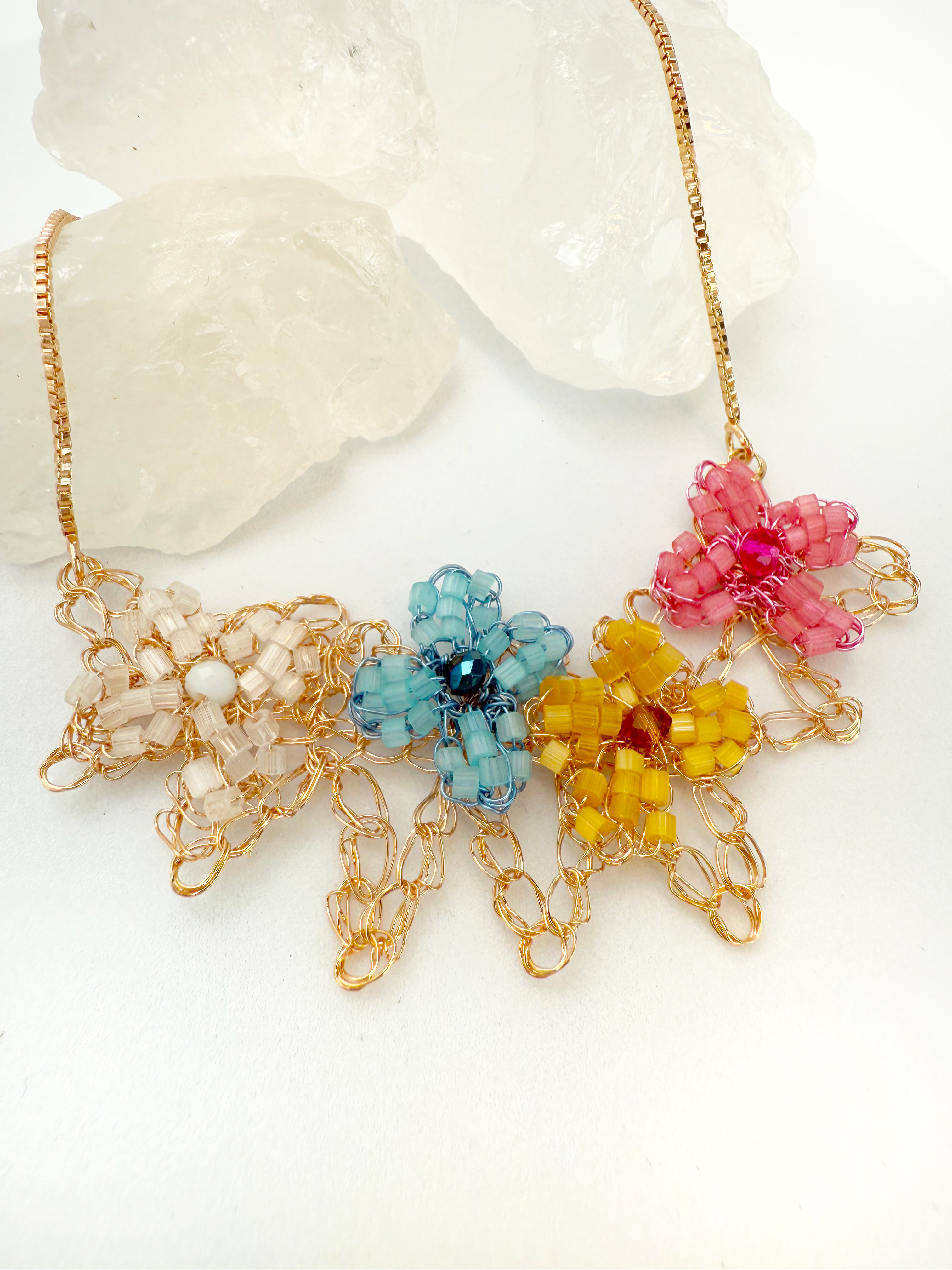 Floral Dream Necklace - Artisan Crafted & Adjustable