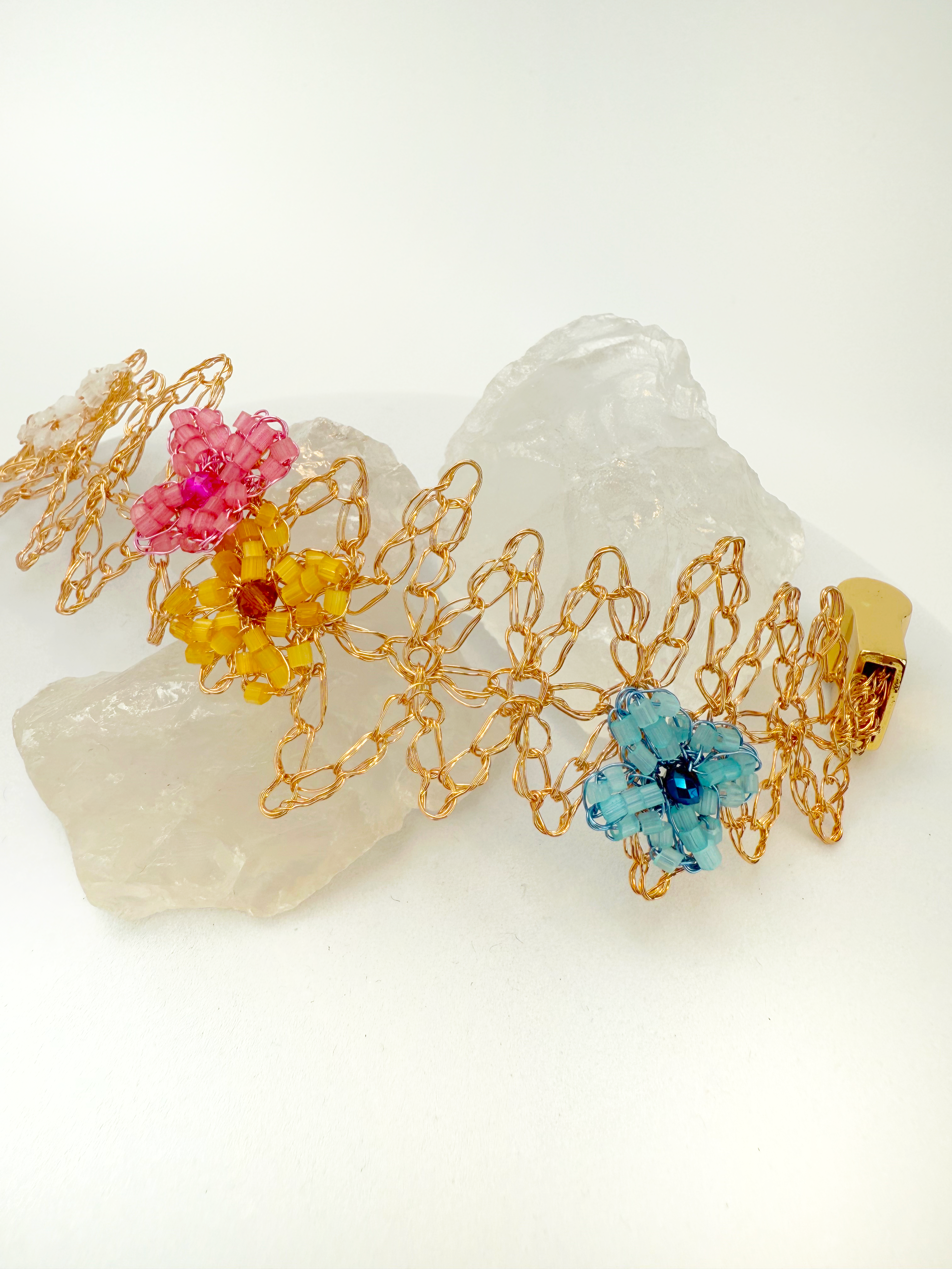 Floral Dream Bracelet - Handcrafted Art