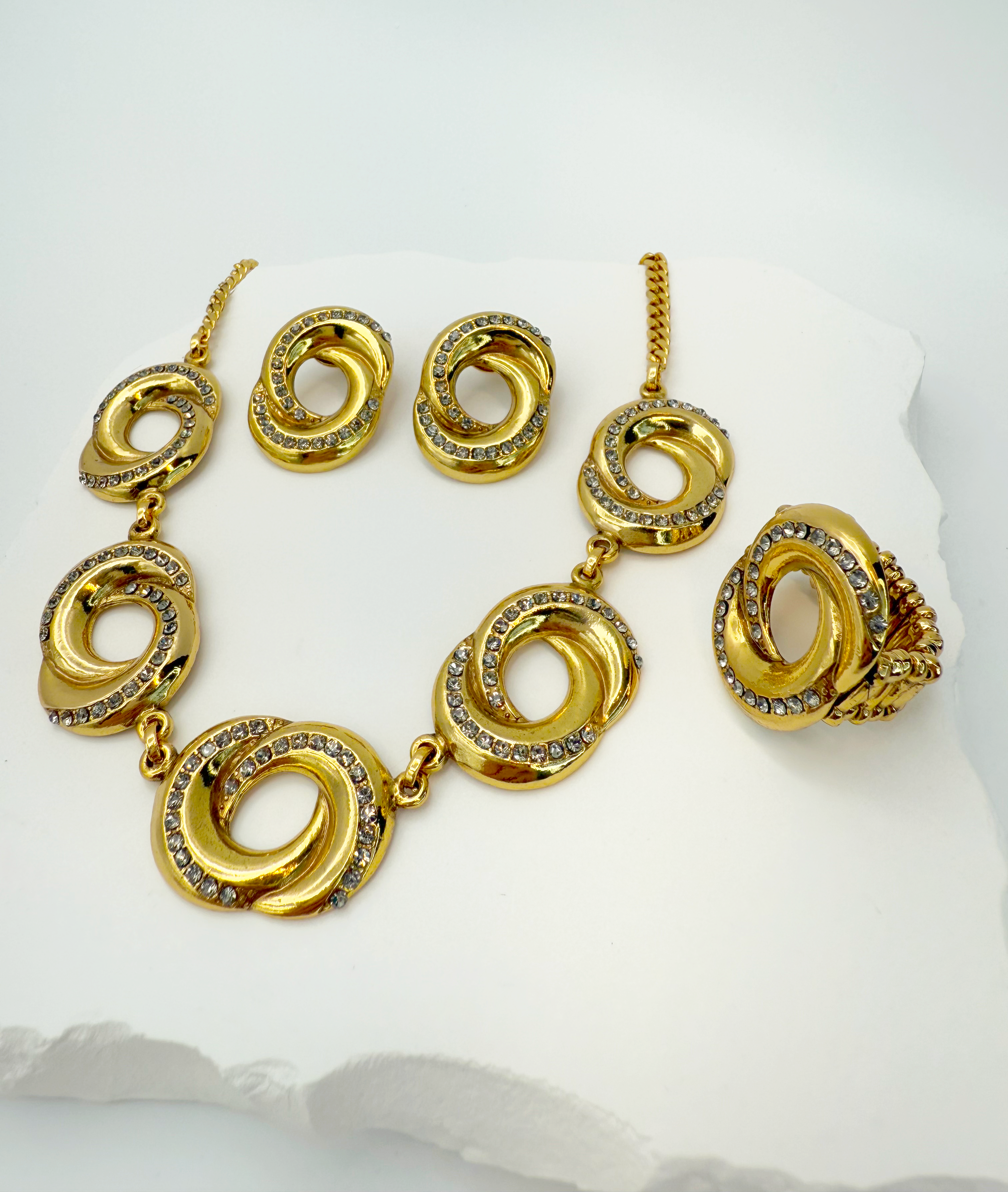 Infinity Shine Crystal Earrings - Hypoallergenic Statement Jewelry