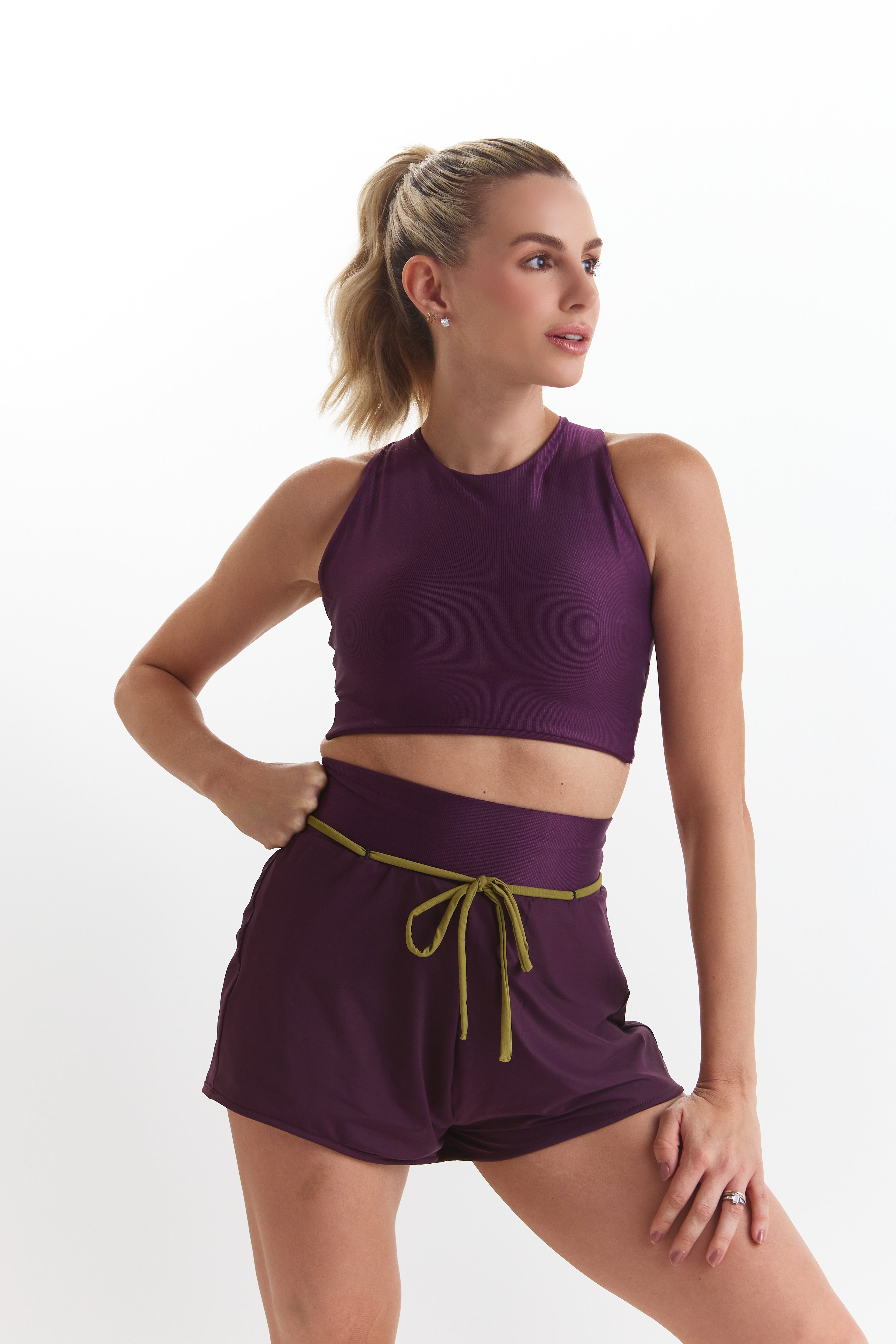 Harmony Flow Reversible Shorts - 2.5" High Rise Adjustable String