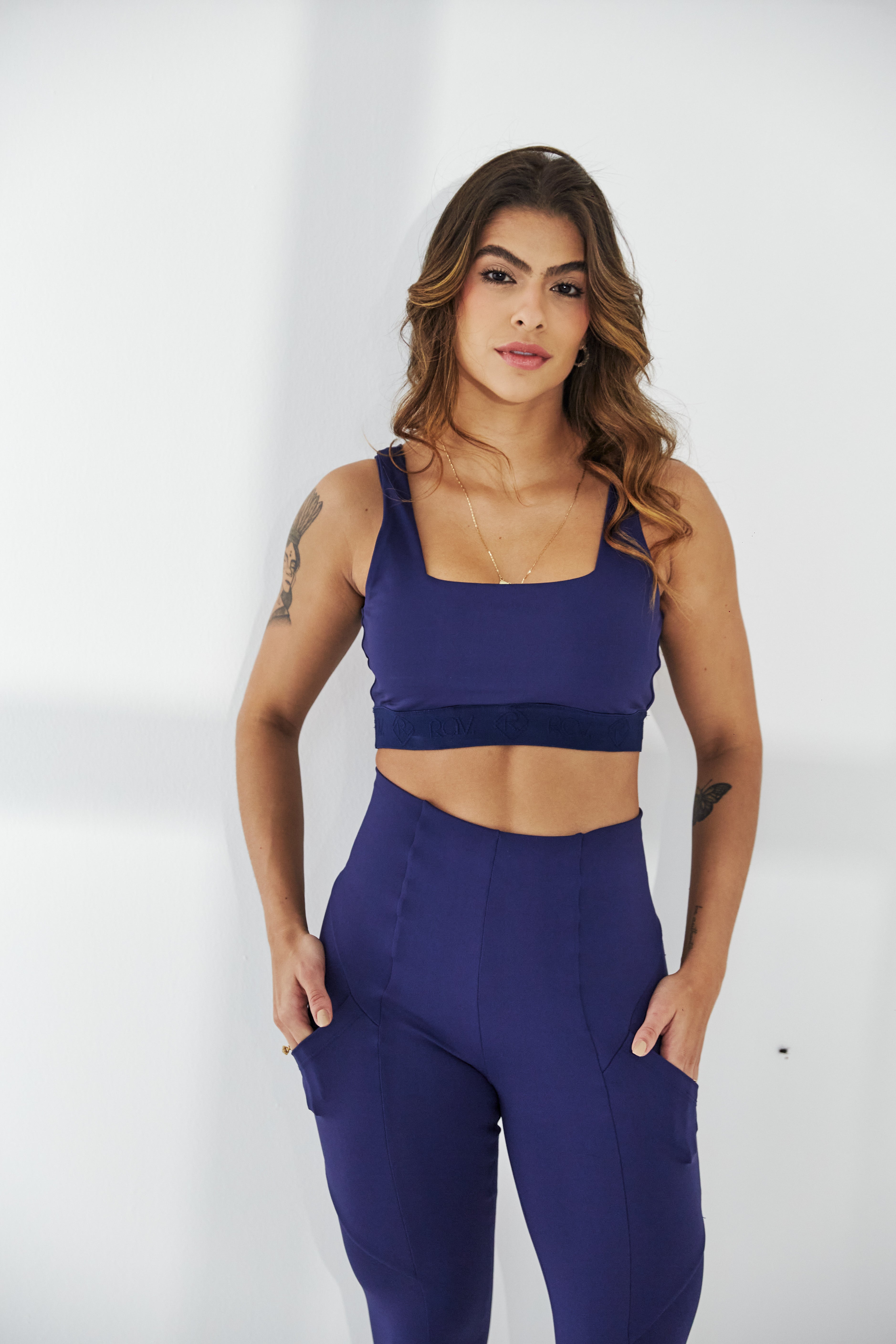 Essential Square-Neck Sports Bra - Wide Straps Supportive Design and All-Day Comfort