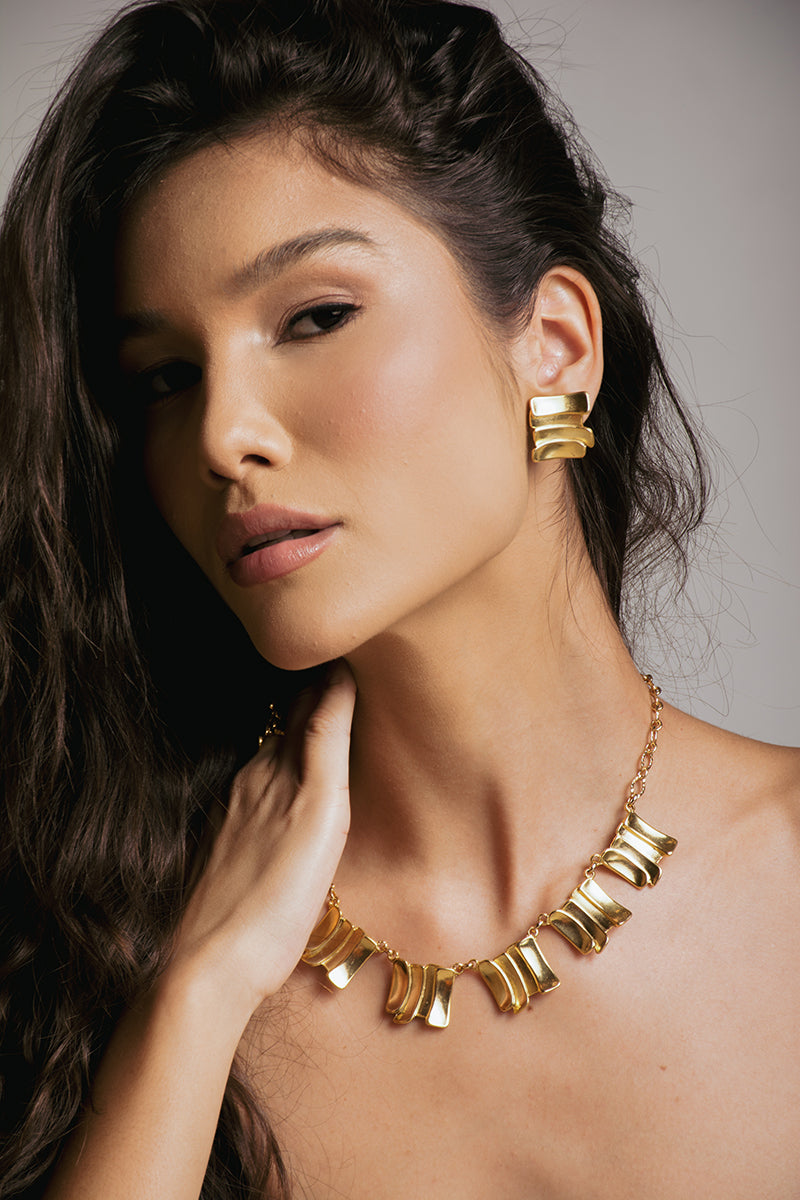 Harmony Ribbons Stud Earrings - Elegant & Hypoallergenic