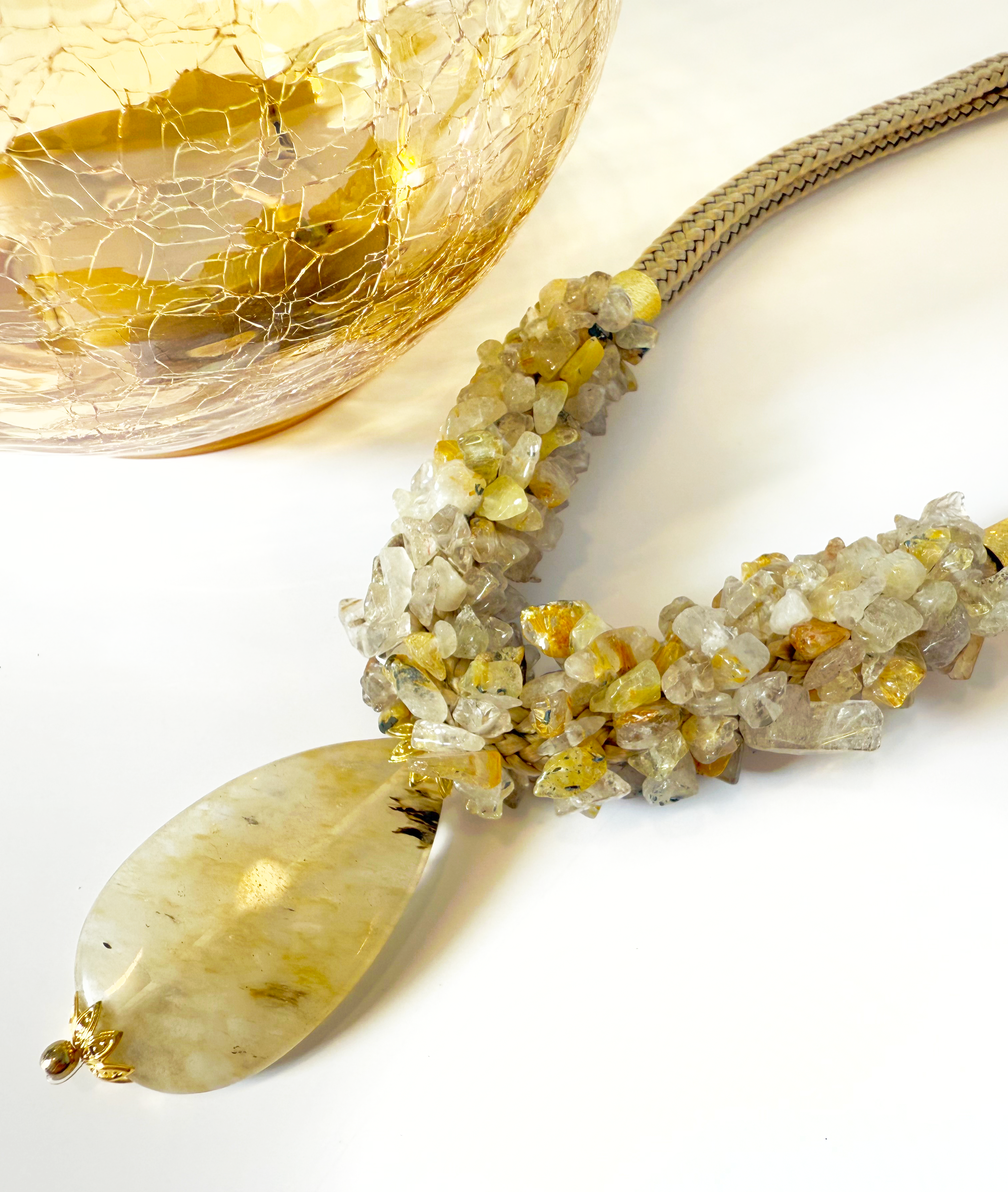 Gravel Trail &amp; Medal Necklace - Handmade &amp; Adjustable