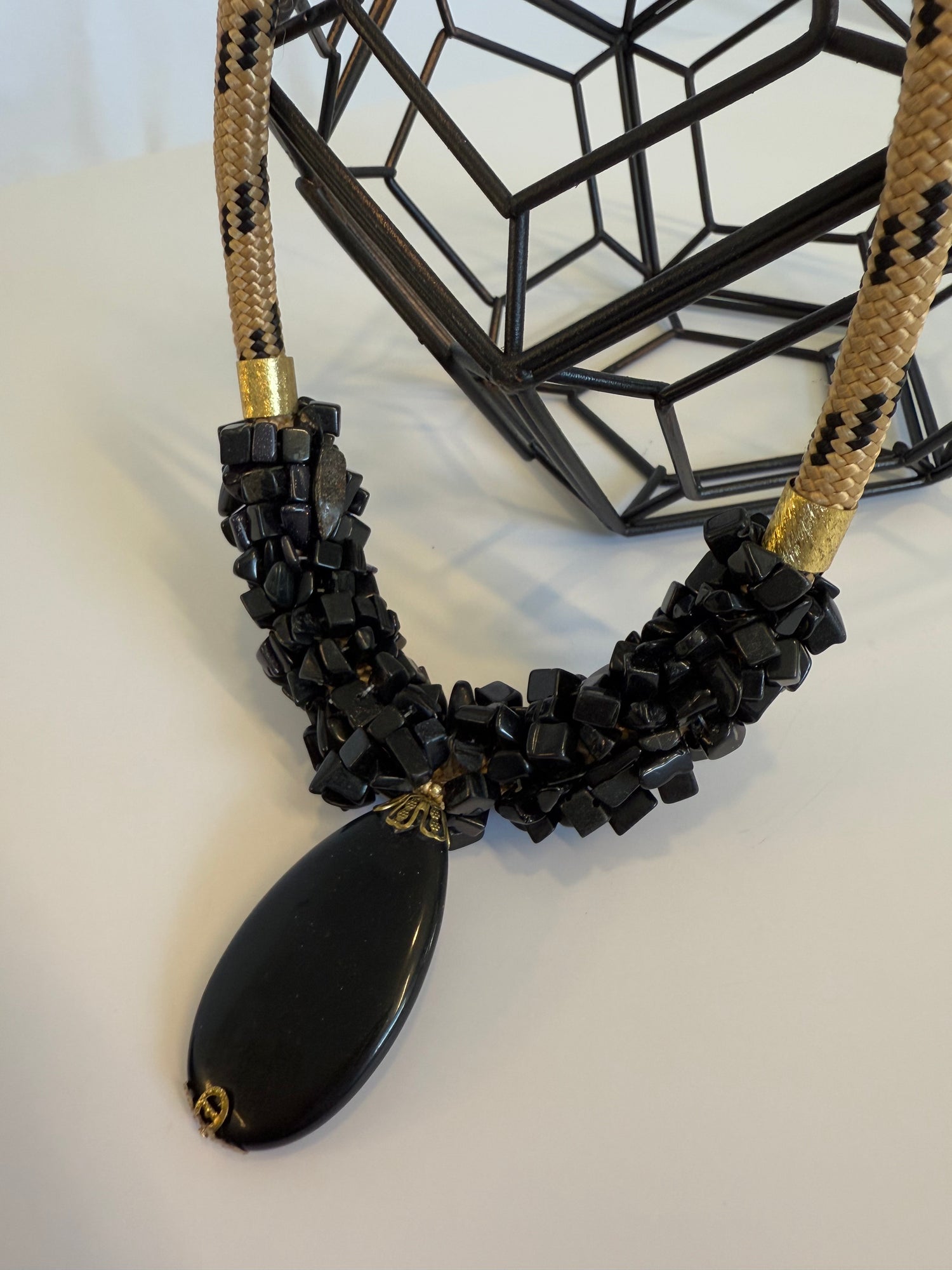 Gravel Trail &amp; Medal Necklace - Handmade &amp; Adjustable
