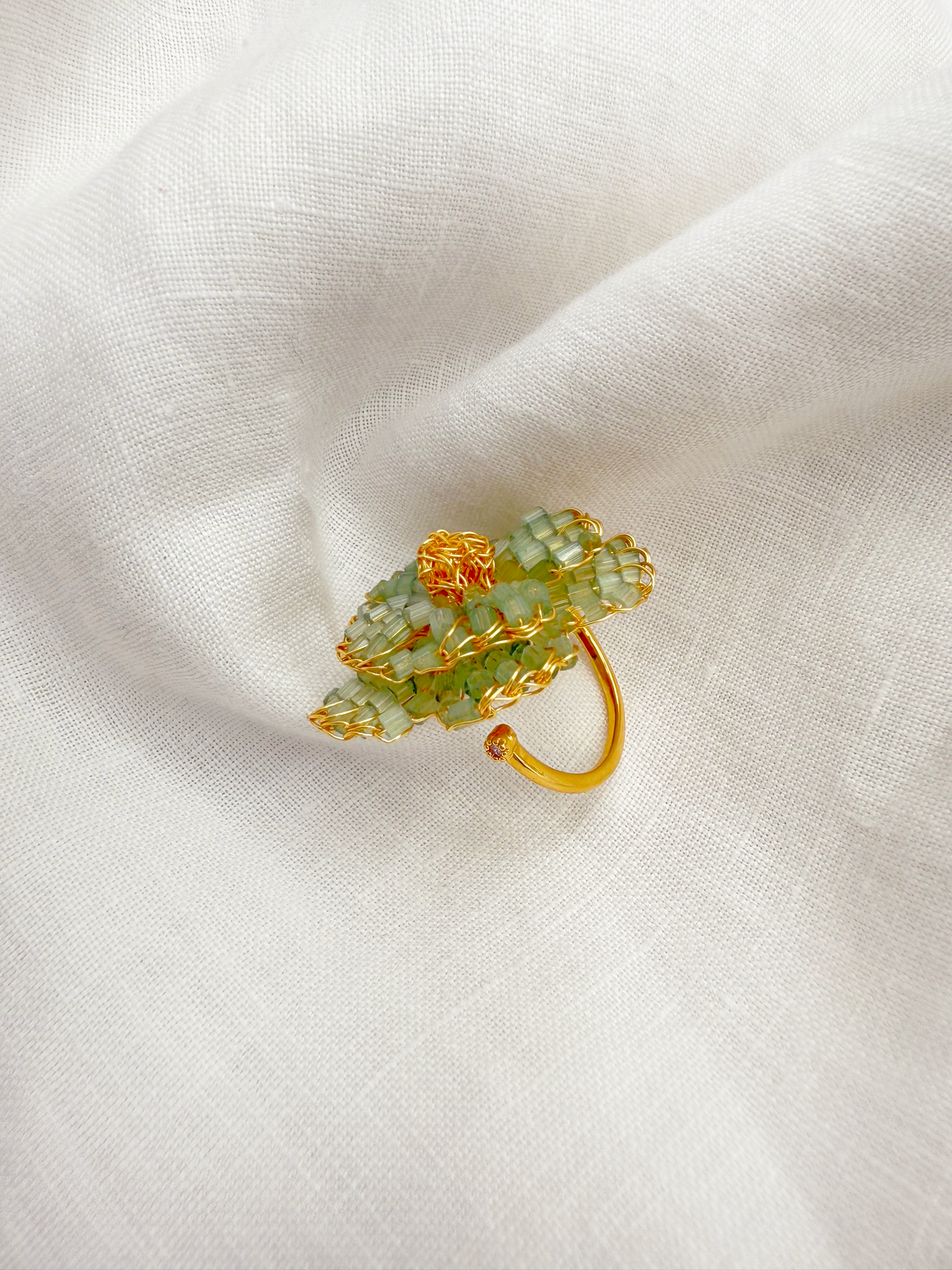 Florata Bloom Adjustable Ring - Handcrafted Crochet