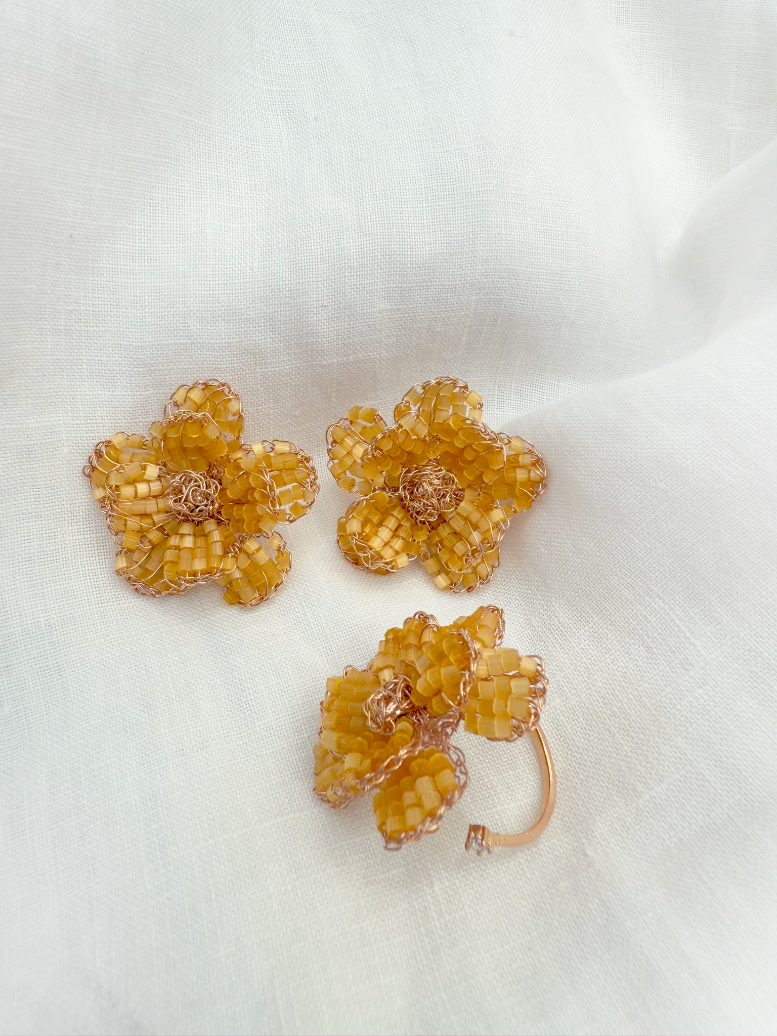 Florata Bloom Adjustable Ring - Handcrafted Crochet