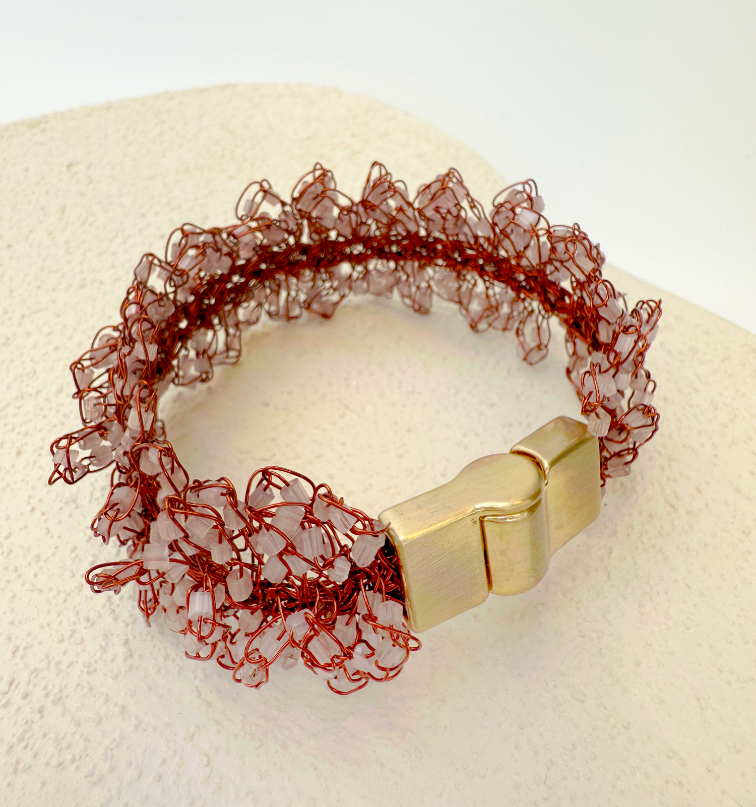 Radiant Crochet Statement Bracelet - Handcrafted Elegance