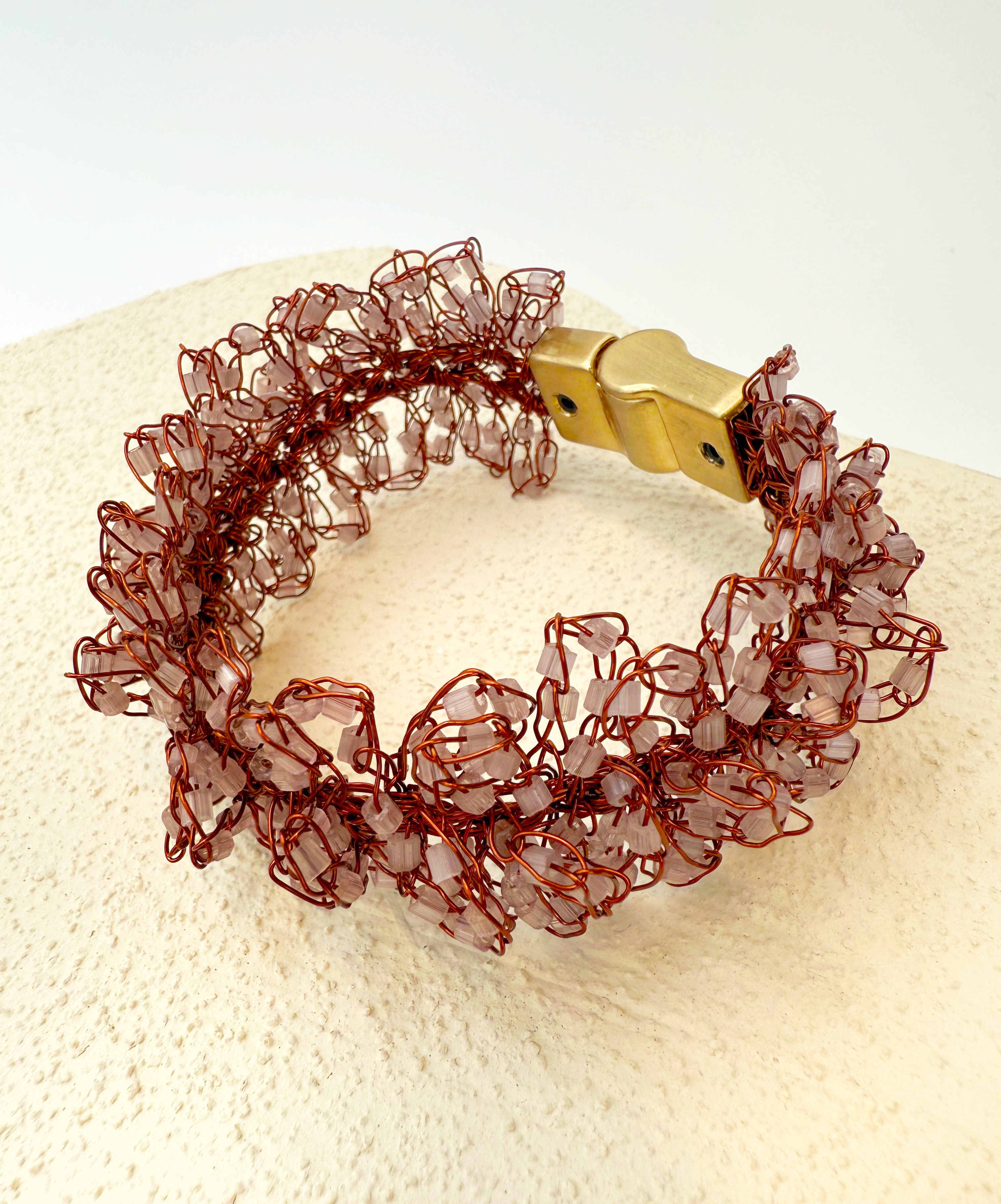 Radiant Crochet Statement Bracelet - Handcrafted Elegance