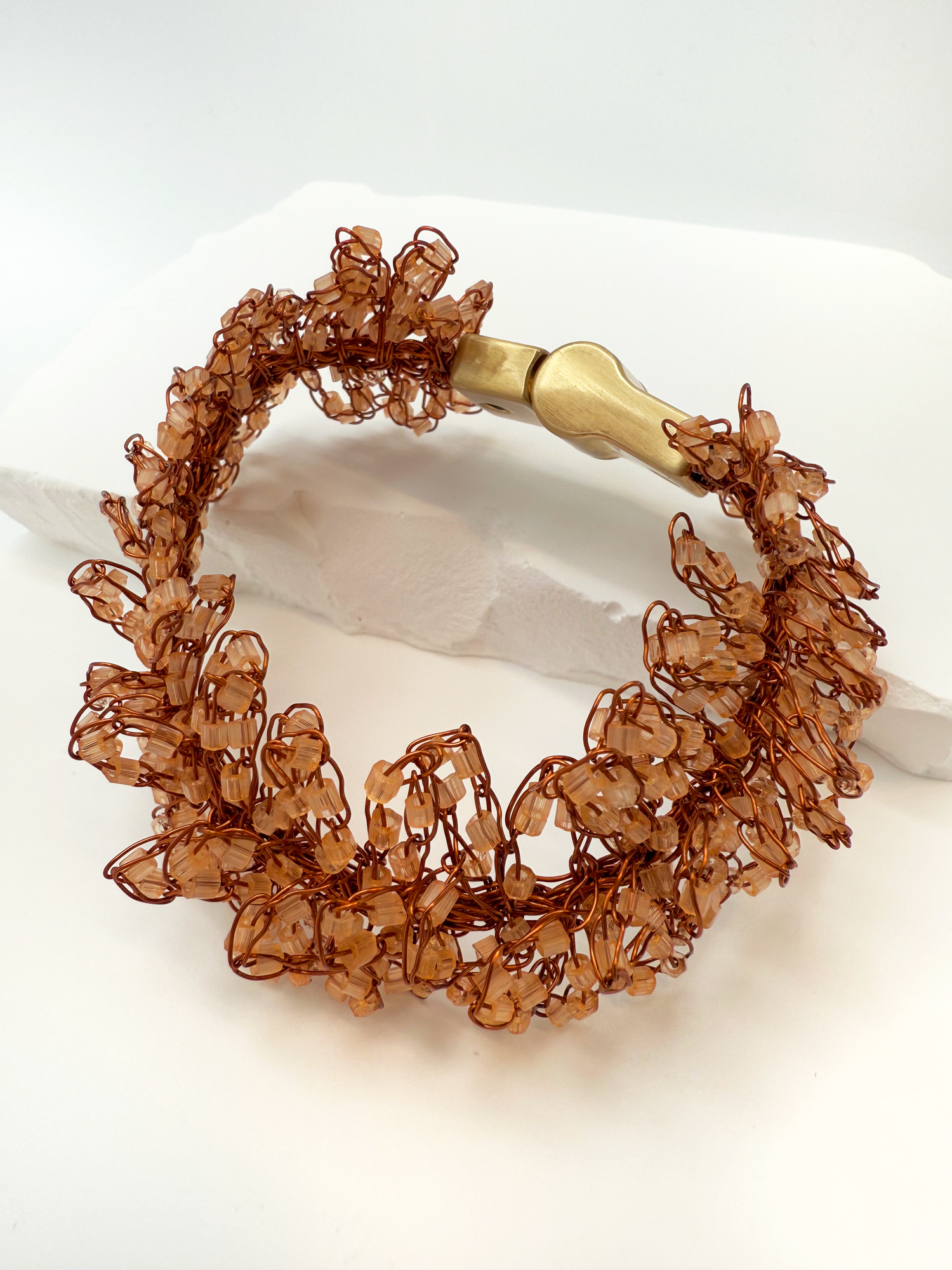 Radiant Crochet Statement Bracelet - Handcrafted Elegance